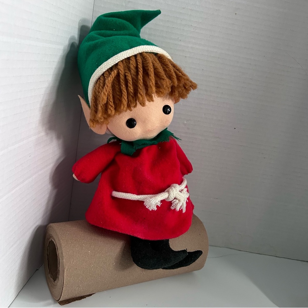 Vintage Schmid Christmas Elf wind-up Music box 9”